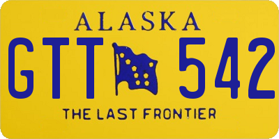 AK license plate GTT542