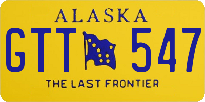 AK license plate GTT547