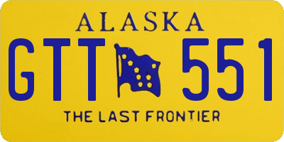 AK license plate GTT551
