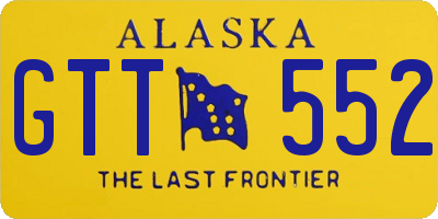 AK license plate GTT552