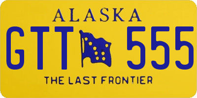 AK license plate GTT555