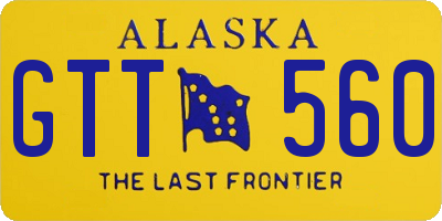 AK license plate GTT560