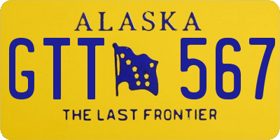 AK license plate GTT567