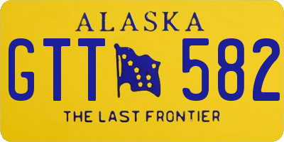 AK license plate GTT582