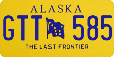 AK license plate GTT585