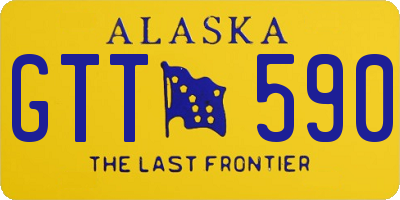 AK license plate GTT590