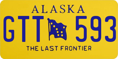 AK license plate GTT593