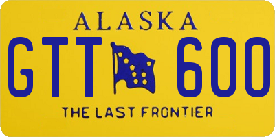 AK license plate GTT600