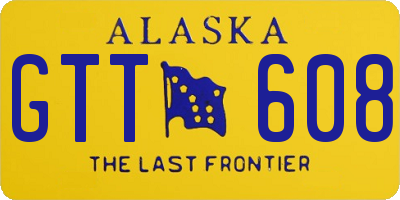 AK license plate GTT608