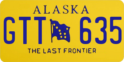 AK license plate GTT635