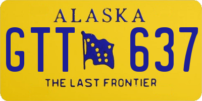 AK license plate GTT637