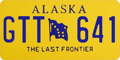AK license plate GTT641