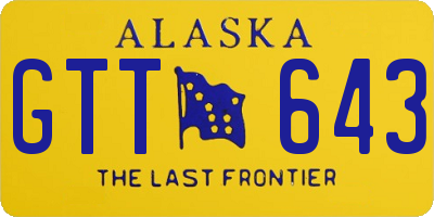 AK license plate GTT643