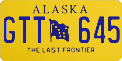 AK license plate GTT645