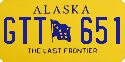 AK license plate GTT651