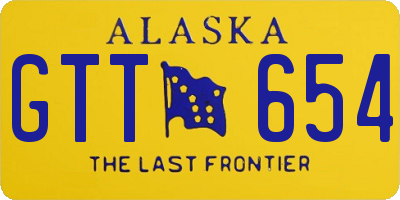 AK license plate GTT654