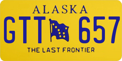 AK license plate GTT657