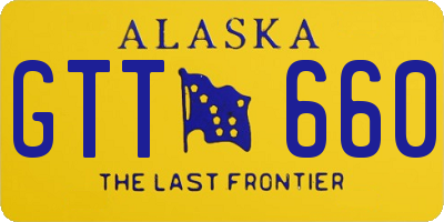 AK license plate GTT660