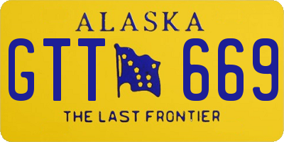 AK license plate GTT669
