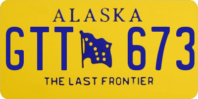 AK license plate GTT673