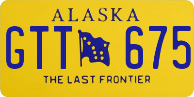 AK license plate GTT675