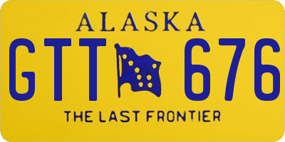 AK license plate GTT676