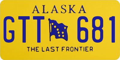 AK license plate GTT681