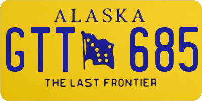 AK license plate GTT685