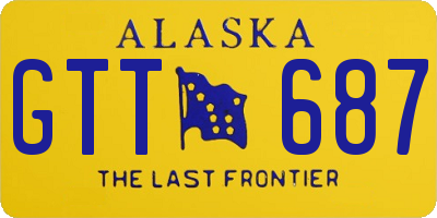 AK license plate GTT687
