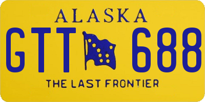 AK license plate GTT688