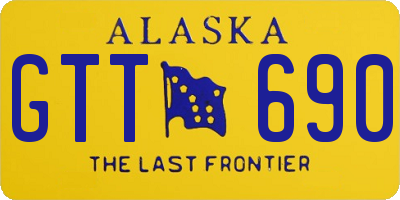 AK license plate GTT690