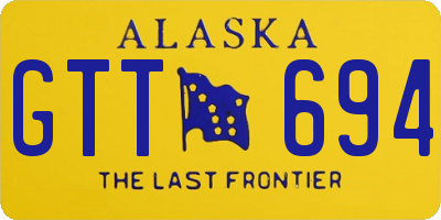 AK license plate GTT694