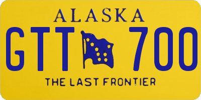 AK license plate GTT700