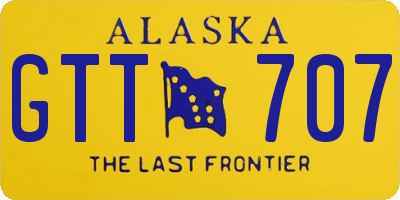 AK license plate GTT707