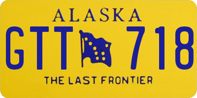 AK license plate GTT718