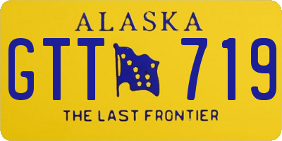 AK license plate GTT719