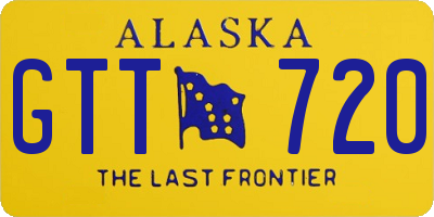 AK license plate GTT720