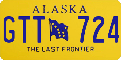 AK license plate GTT724