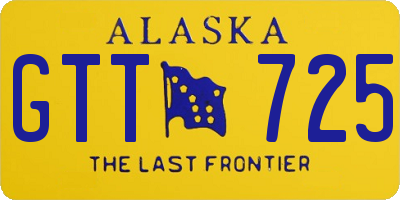 AK license plate GTT725