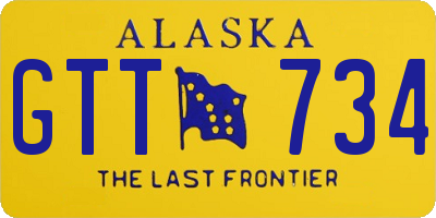 AK license plate GTT734