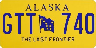 AK license plate GTT740