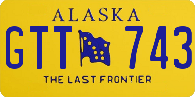 AK license plate GTT743