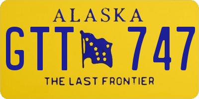 AK license plate GTT747