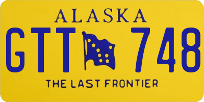 AK license plate GTT748