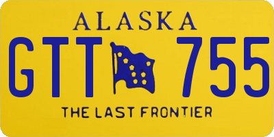 AK license plate GTT755