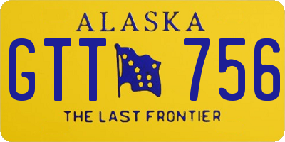 AK license plate GTT756