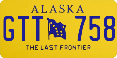 AK license plate GTT758