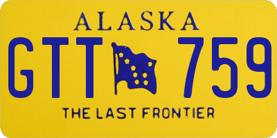 AK license plate GTT759