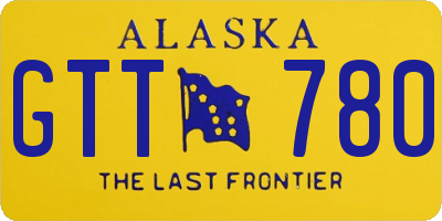 AK license plate GTT780