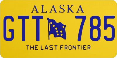 AK license plate GTT785